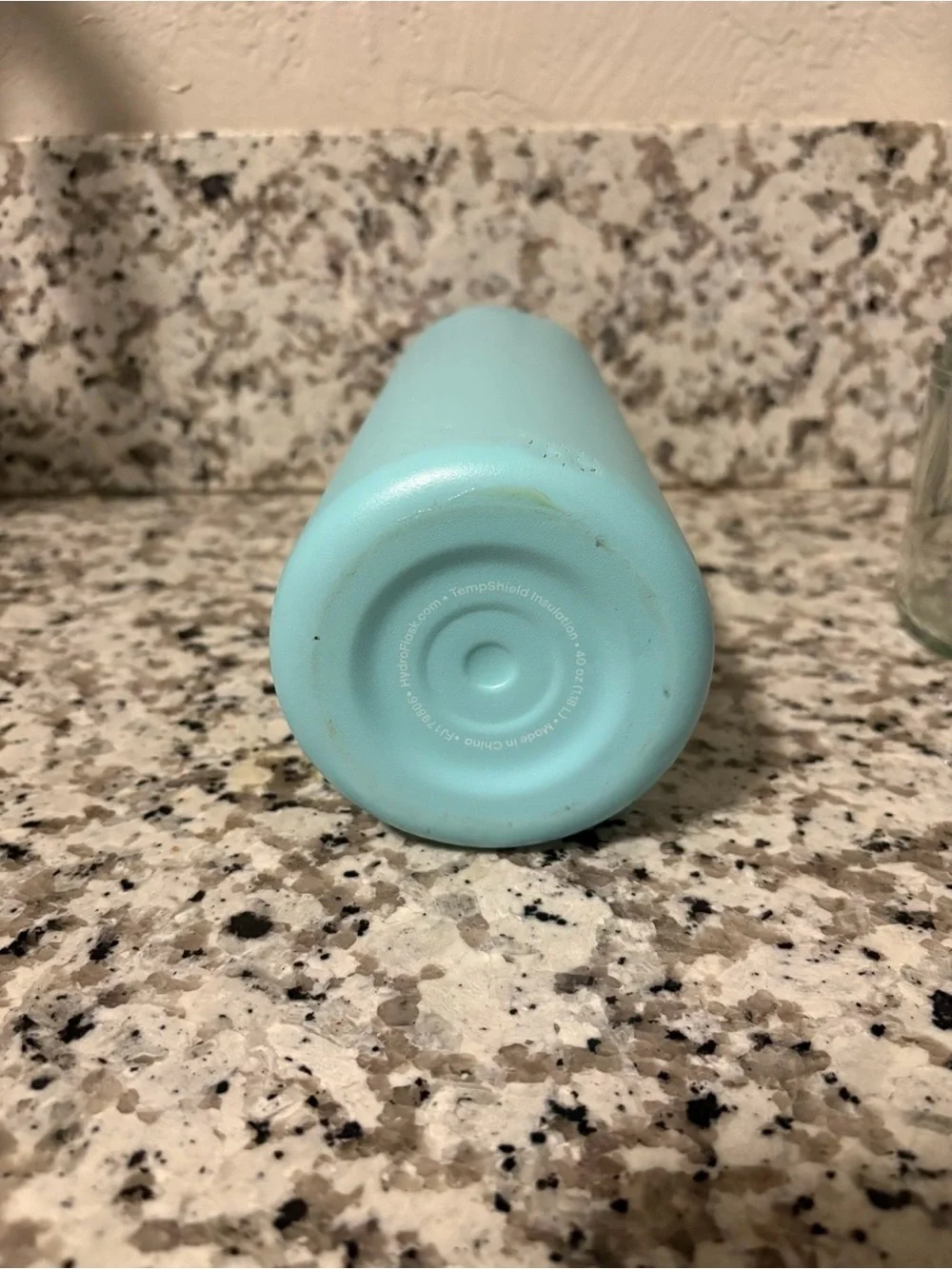 Hydro Flask Seafoam Teal Bottle with Black Cap